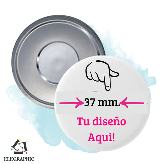 Chapita Imán 37mm.