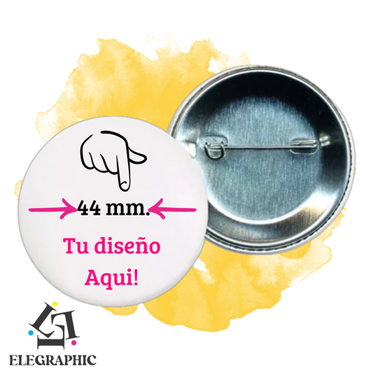 Chapita Alfiler 44mm.